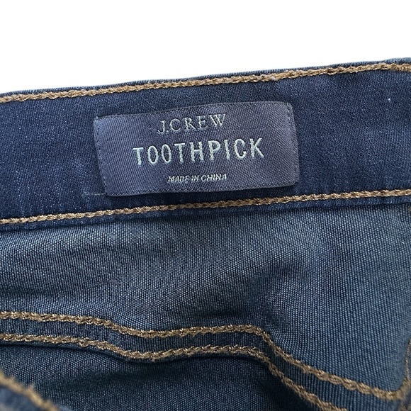 J CREW | NWOT TOOTHPICK JEANS 8” MID-RISE DARK WASH | SIZE: 26 - Picture 11 of 11